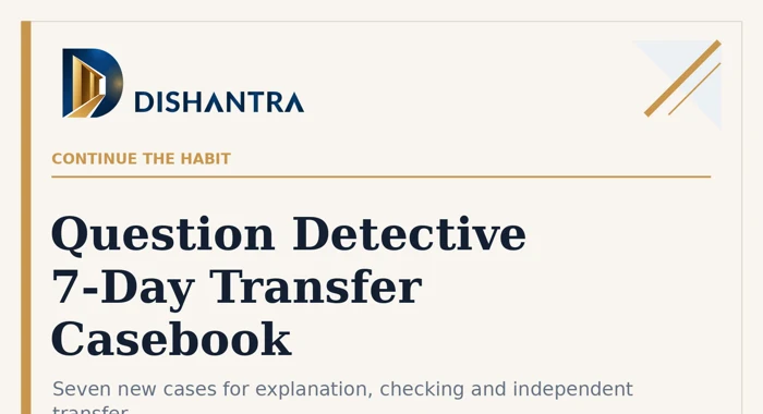 Question Detective — 7-Day Transfer Casebook cover